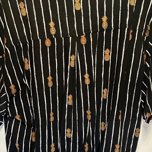 Angels By The Sea Hawaiian Pineapple Short Sleeve Button Up - Mens XL - Picture 6 of 10